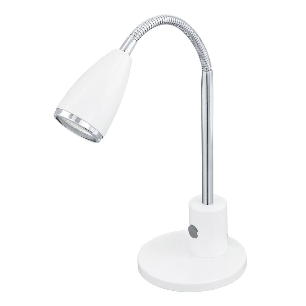 Led tafellamp Fox wit met chroom