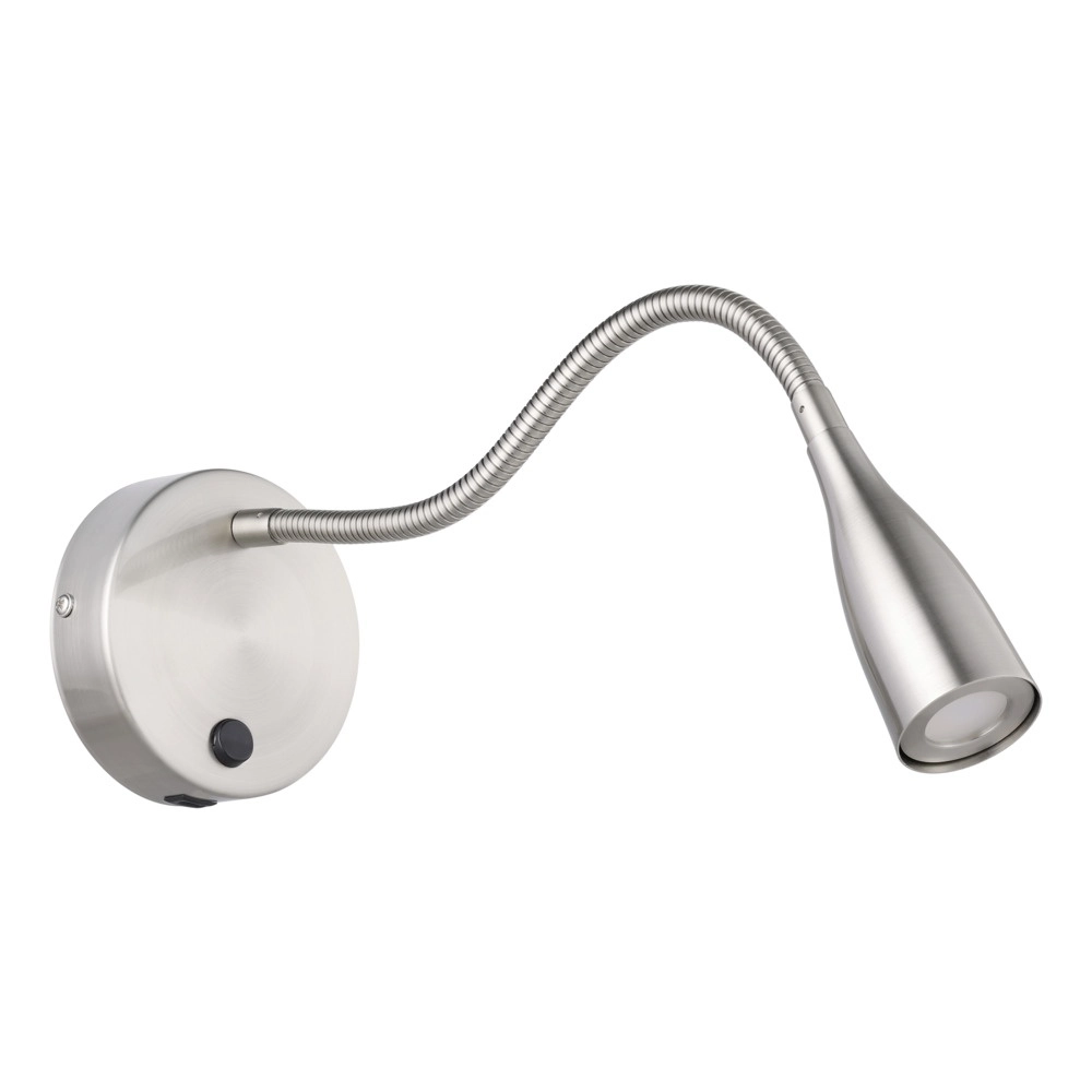 Bedlampje Olivandino 1 flexibel nikkel