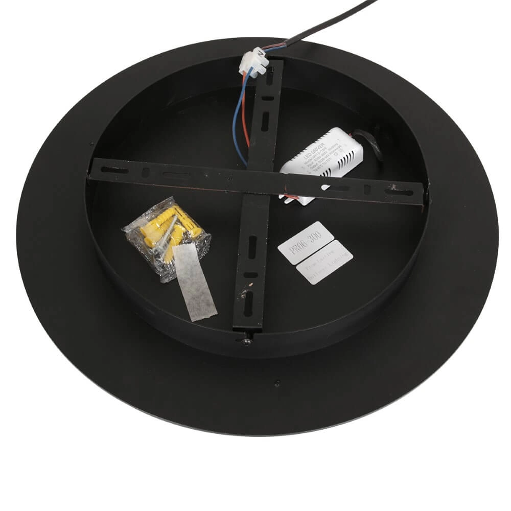 Moderne led plafonnière Ringlux zwart - Ø 32cm Steinhauer 8712746170573