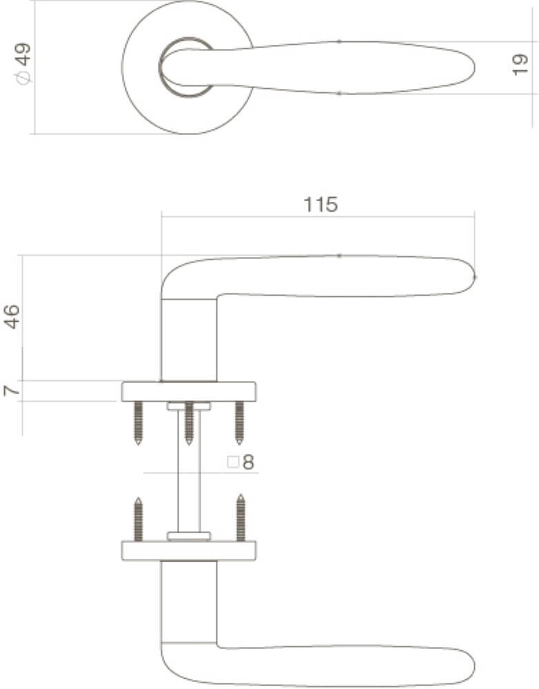 Deurklink Phobos nikkel mat Intersteel 8714186089279