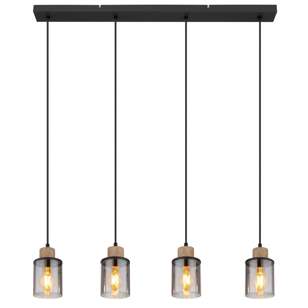 4-lichts hanglamp Reid zwart Globo 9007371445264