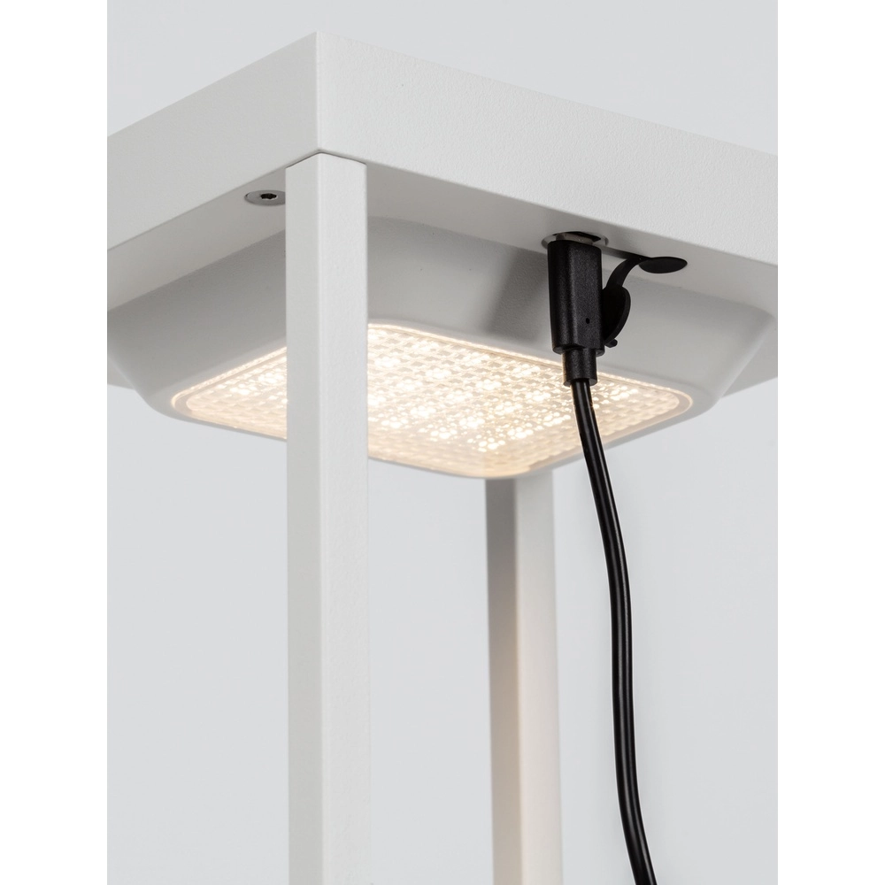 Strakke tafellamp Tegolo wit solar Lyora 5212017478849