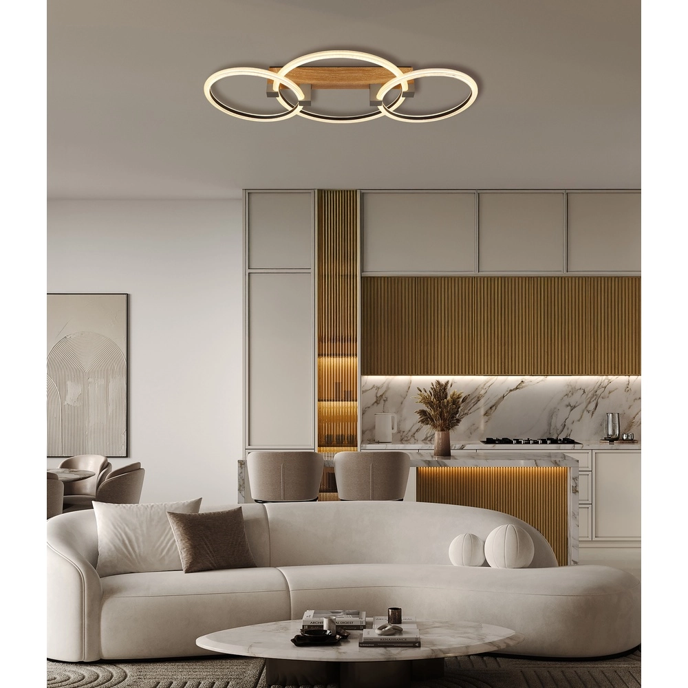 Houten plafondlamp Fletcher design Globo 9007371580293