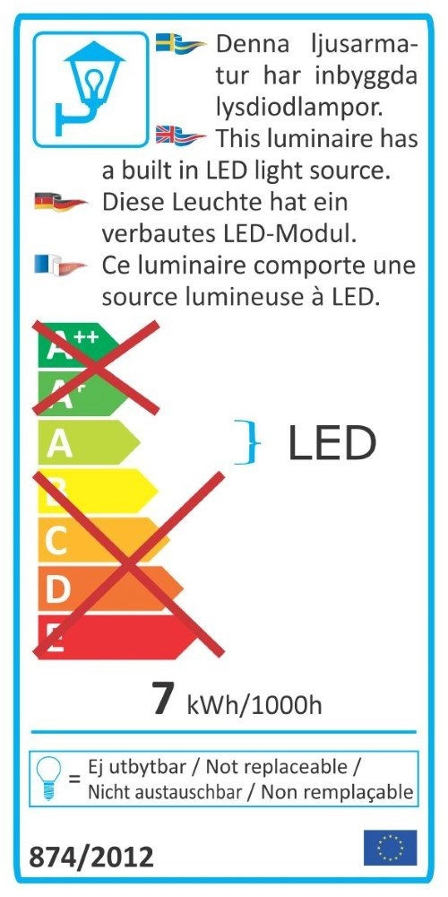 Led wandspot Cremona Up - Down Up - Downlighter KonstSmide 7318307998375