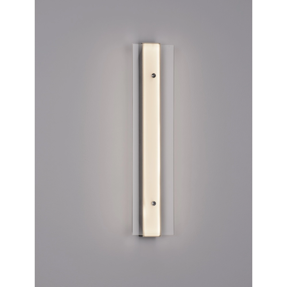 Design wandlamp Pauline zilver met glas