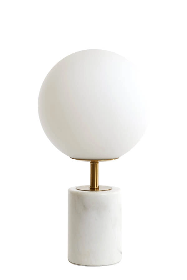 Design tafellamp Medina wit met goud 47cm Light & Living 8717807650902