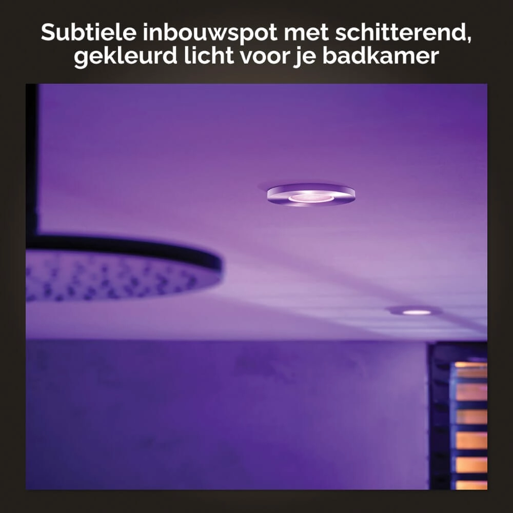 Inbouwspot Hue Xamento - White and color Zilver Philips 8719514355347
