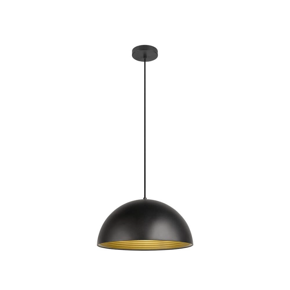 Design hanglamp Forchini M 40 zwart met goud Ø 40cm