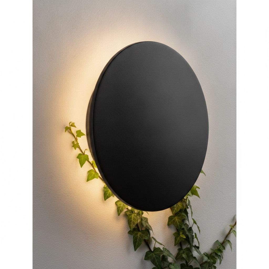 Ronde wandlamp Copper zwart Ø 30cm