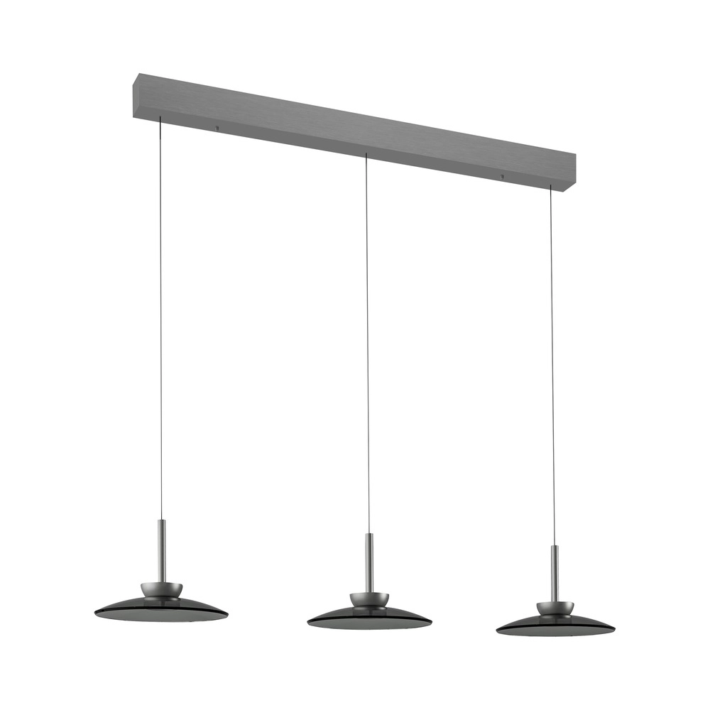 3L eettafel hanglamp Pure Moon platin met smoke glas Paul Neuhaus 4012248386309