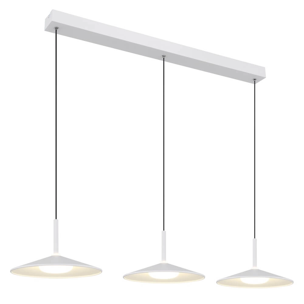 Witte hanglamp Lampone 3-lichts design