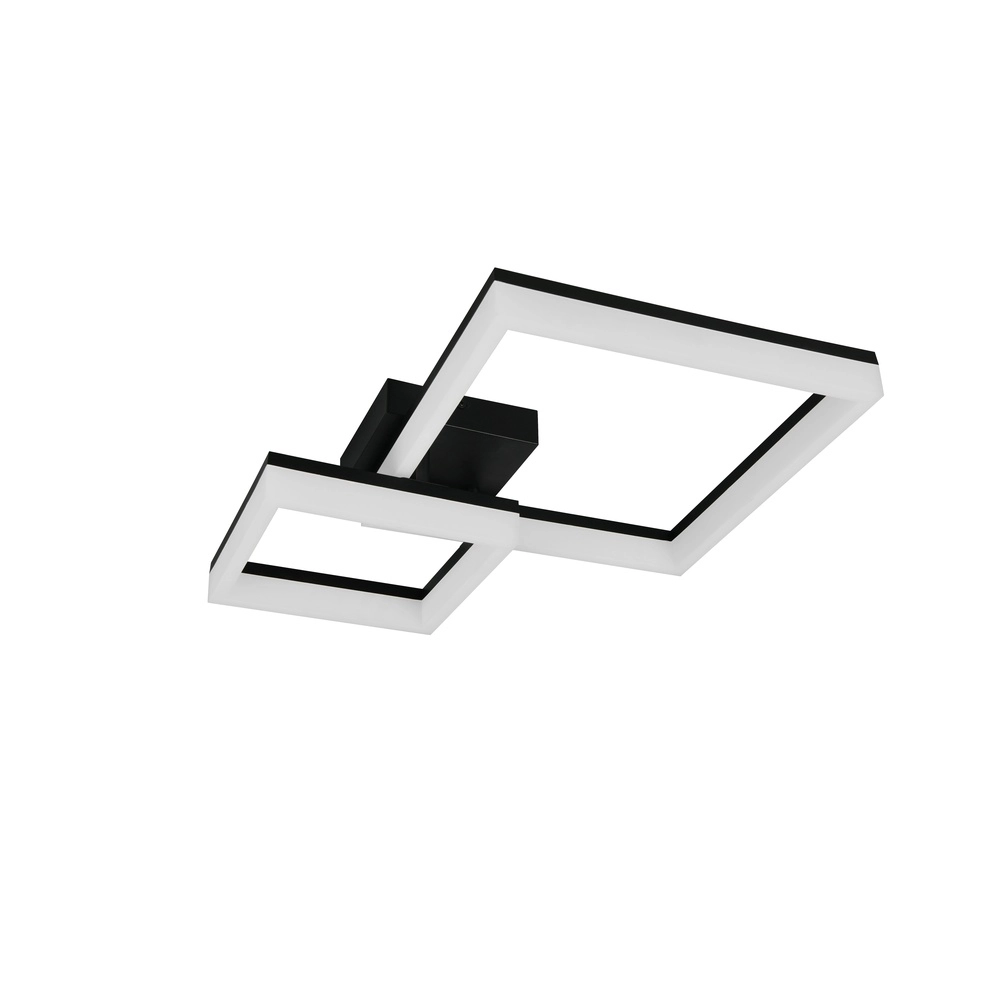 Strakke plafondlamp Camino zwart Trio 4017807655803
