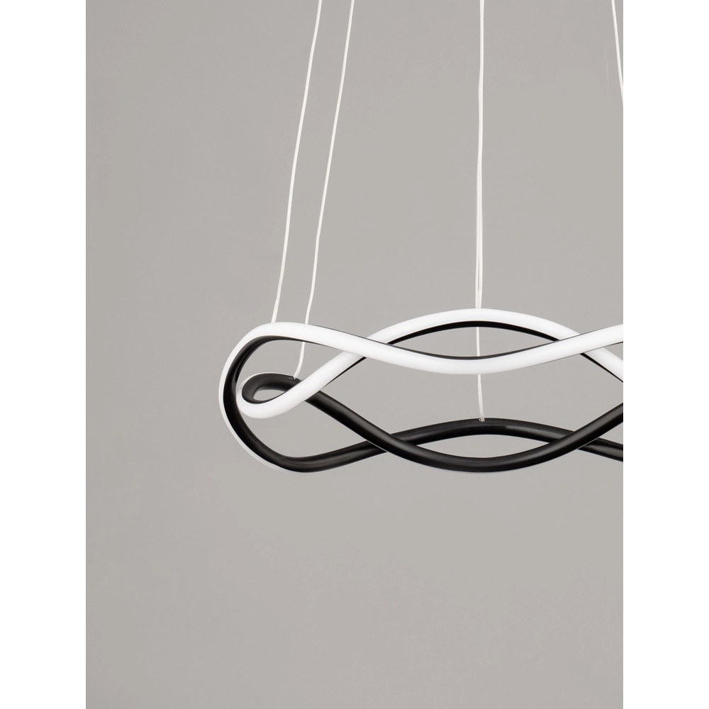 Design hanglamp Jinal zwart Ø 45cm Lyora 5212017438720