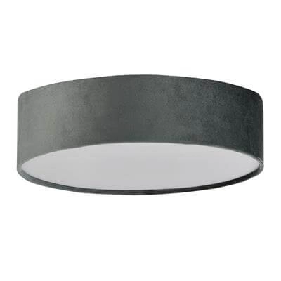 Plafondlamp Drum Pleat 38cm velvet antraciet Searchlight 5053423187204