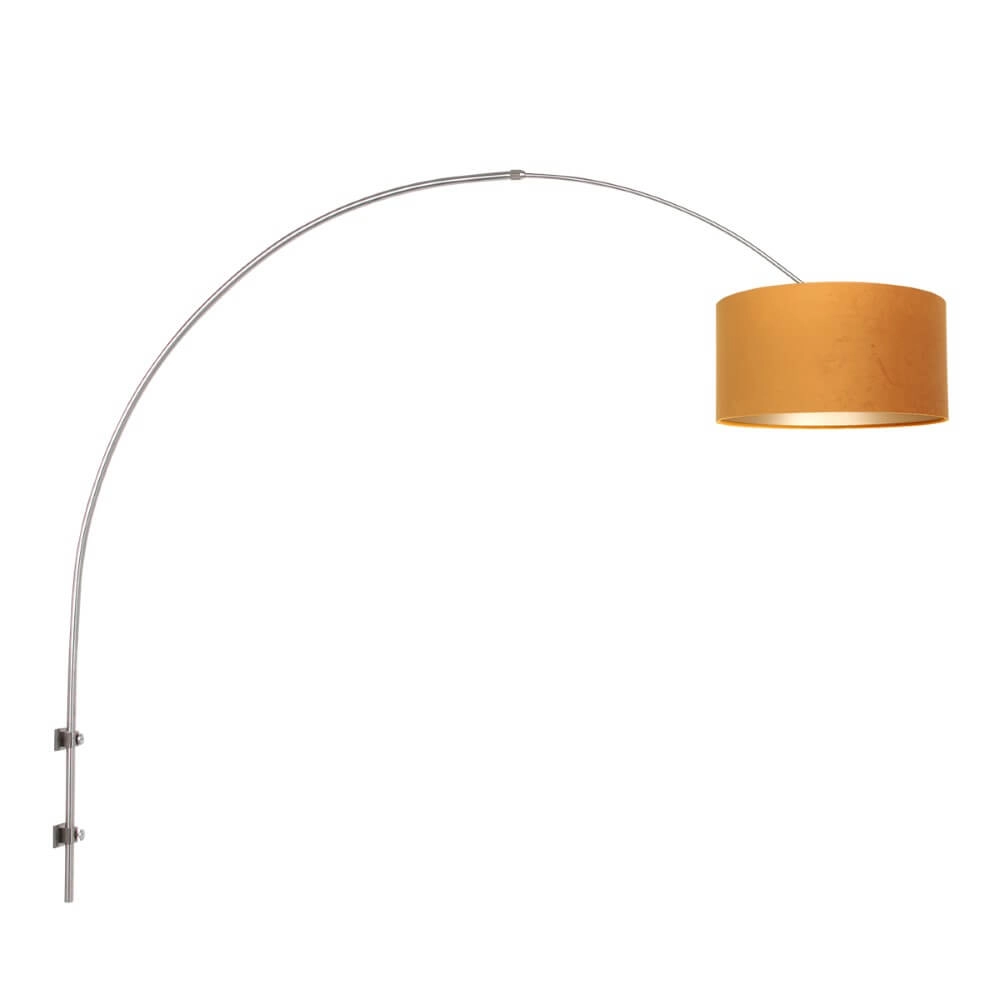 Muur booglamp Sparkled RVS met goud