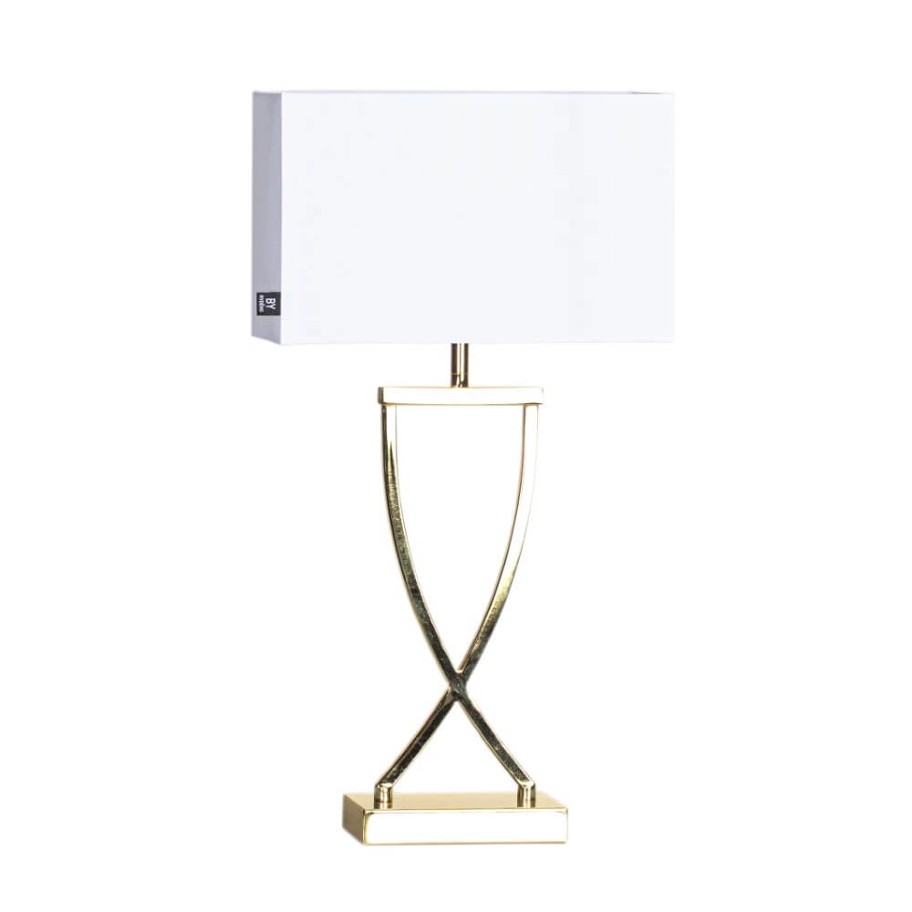 Tafellamp Omega messing wit 52cm