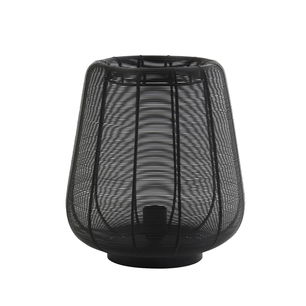 Zwarte tafellamp Adeta Ø 29cm