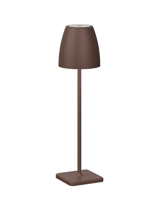 Oplaadbare tafellamp Colt 38cm roestbruin