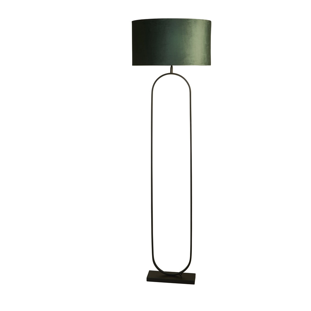 Vloerlamp Modish zwart met groene kap