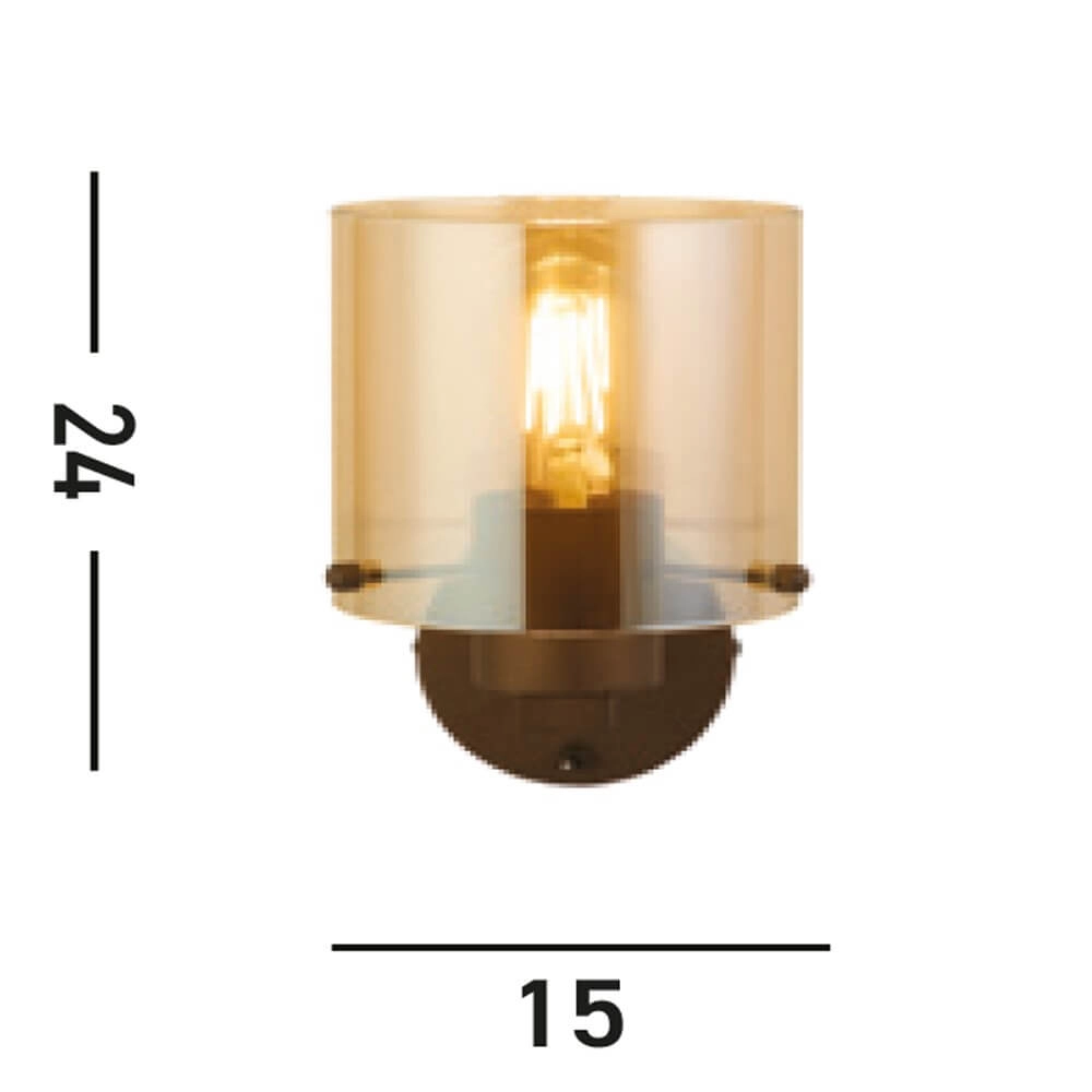 Wandlamp Sweden mocha bruin Searchlight 5053423272023