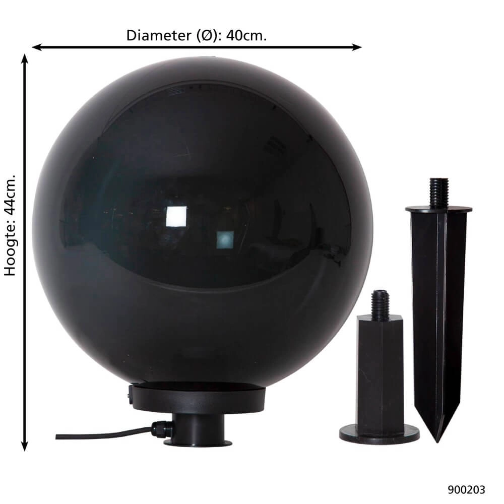 Bollamp met spike Monterollo Smoke Ø 40cm Eglo 9008606229918