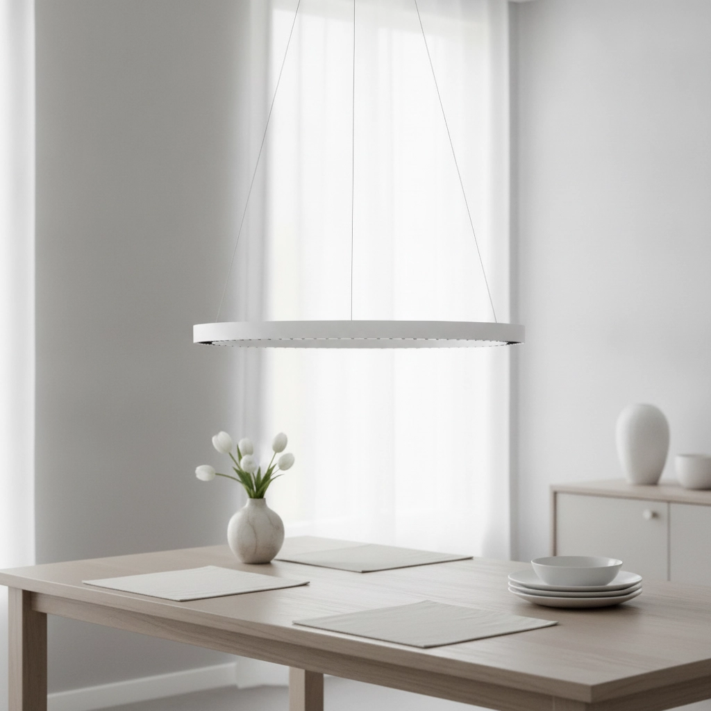 Ronde hanglamp Deos wit