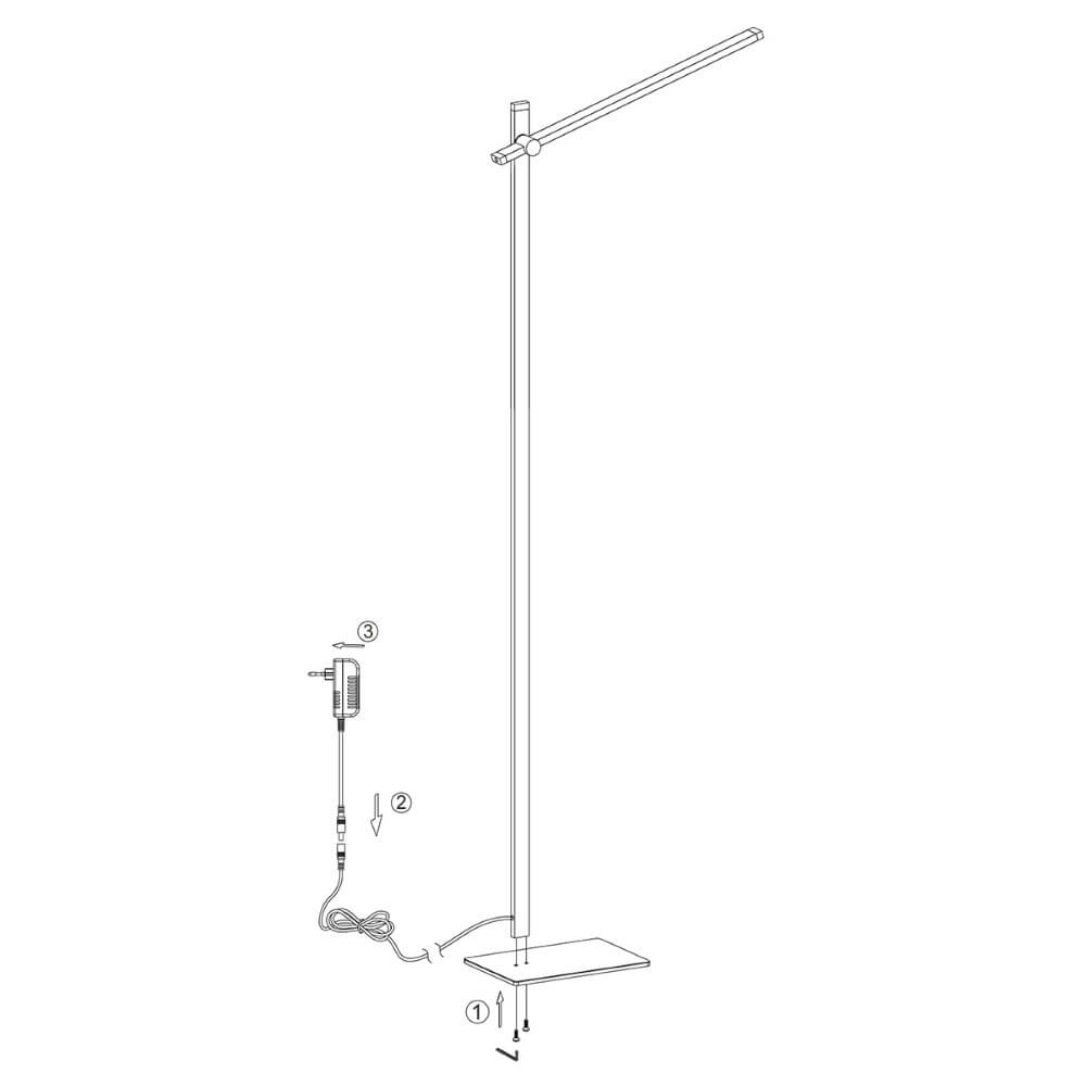 Zwarte led leeslamp Stekk Steinhauer 8712746132755