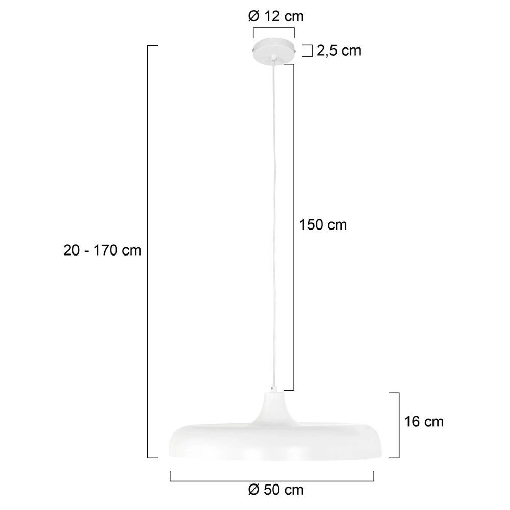 Strakke hanglamp Krisip Ø 50cm Steinhauer 8712746132557