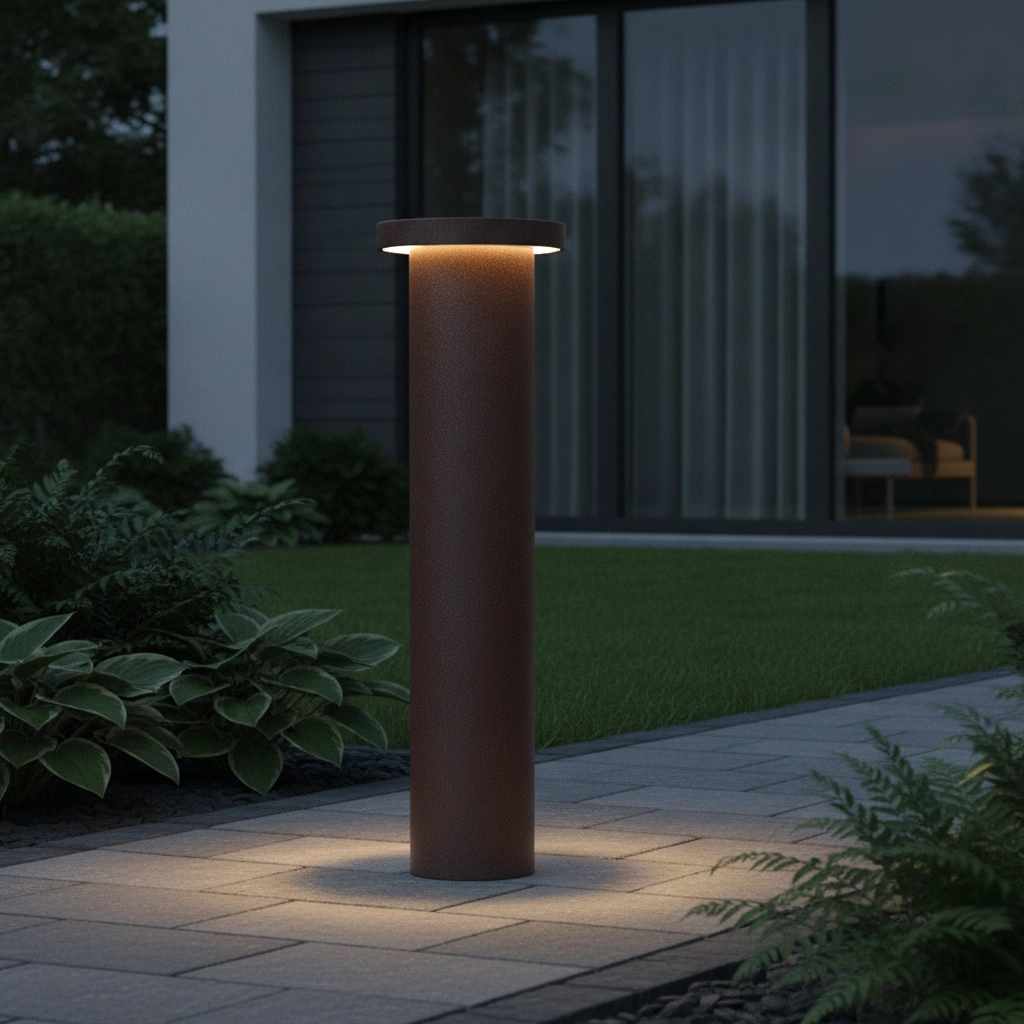 Moderne padverlichting Bast roestbruin 65cm - 2700K