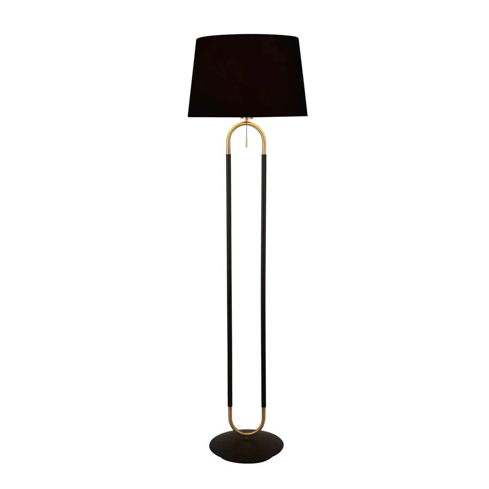 Vloerlamp Jazz 161cm zwart met goud
