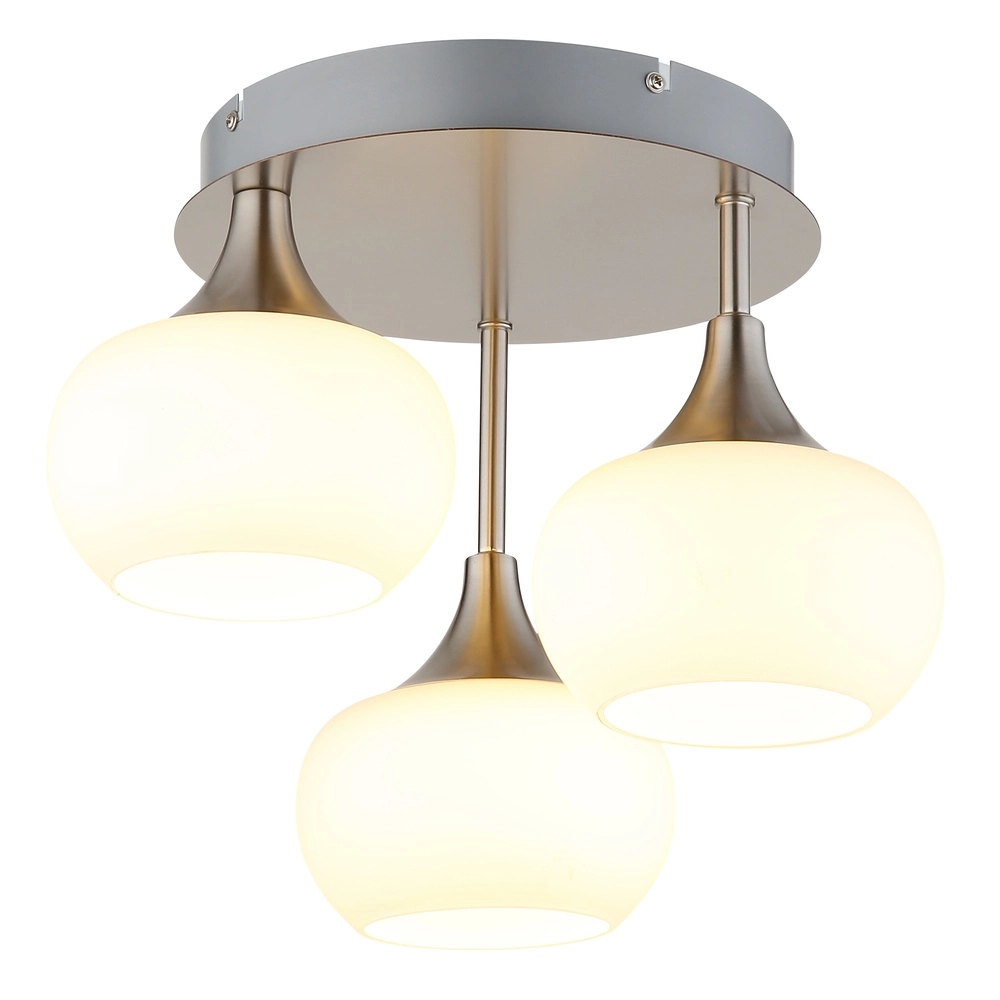 Nikkel plafondlamp Lui design