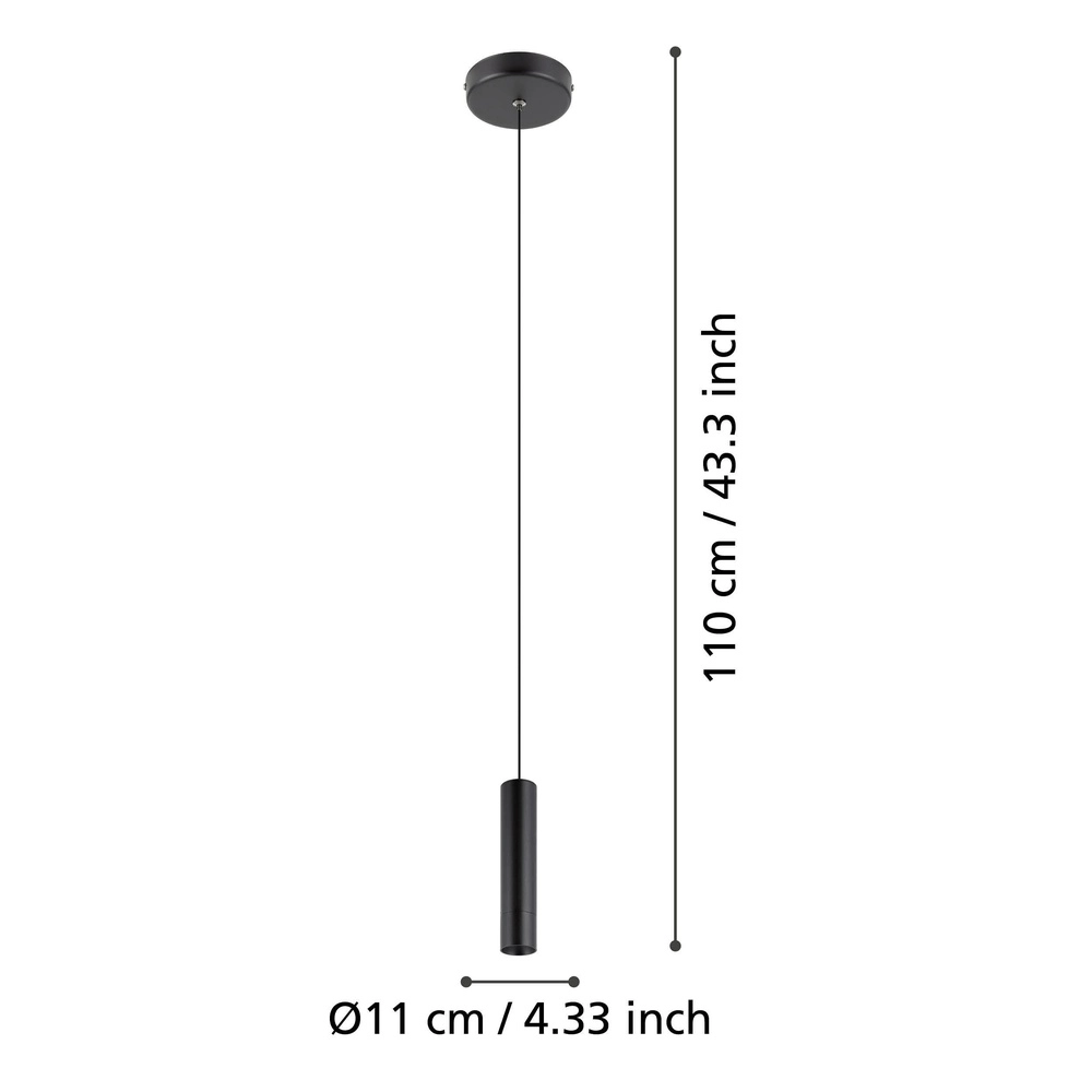 Slanke pendel Almudaina Ø 4cm - 5W Led Eglo 9008606281817