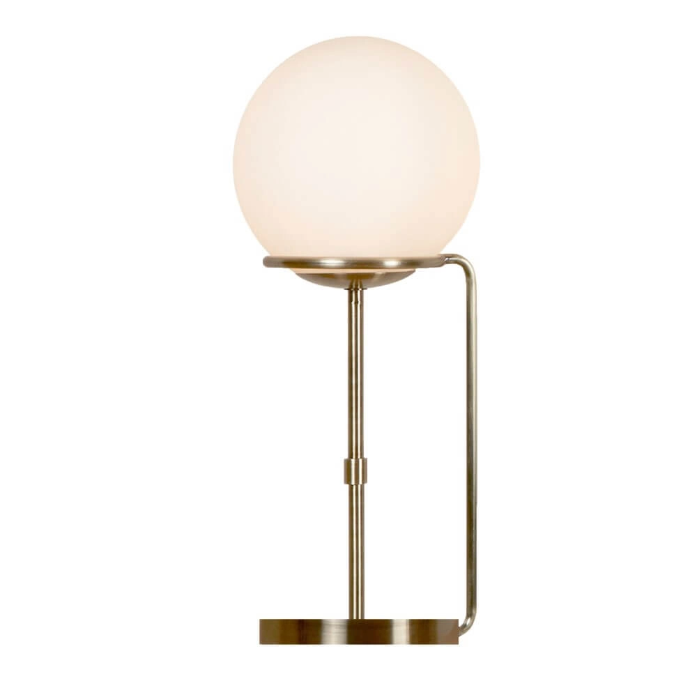 Tafellamp Trombone met glazen bol