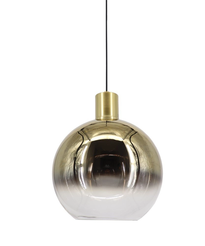 Goud glazen hanglamp Rosario Ø 20cm