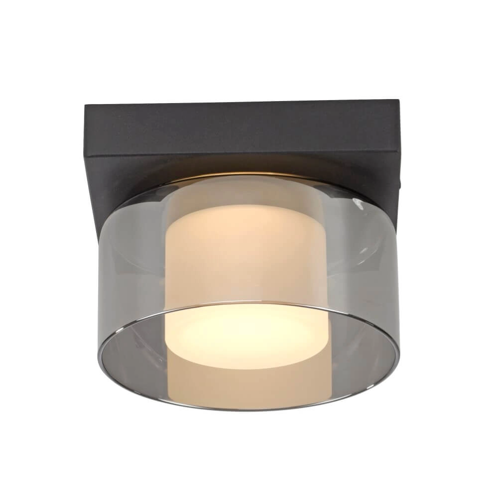 Zwarte plafondlamp Rika 1-lichts zwart