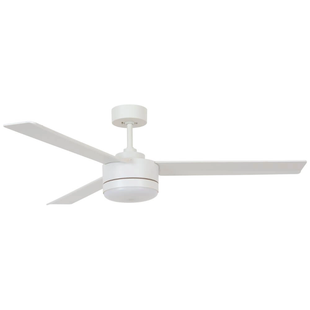 Witte ventilator met lamp Lagoon Ø 132cm IP55