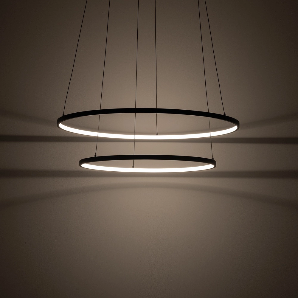 Design hanglamp Circolo Led zwart Ø 60cm Lyora 5903139116473