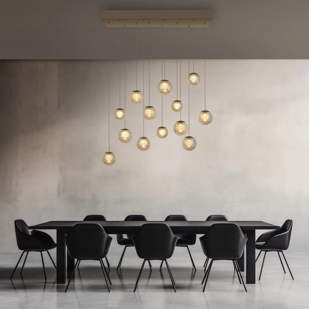 13-lichts hanglamp Pure Popup bronce Paul Neuhaus 4012248398319