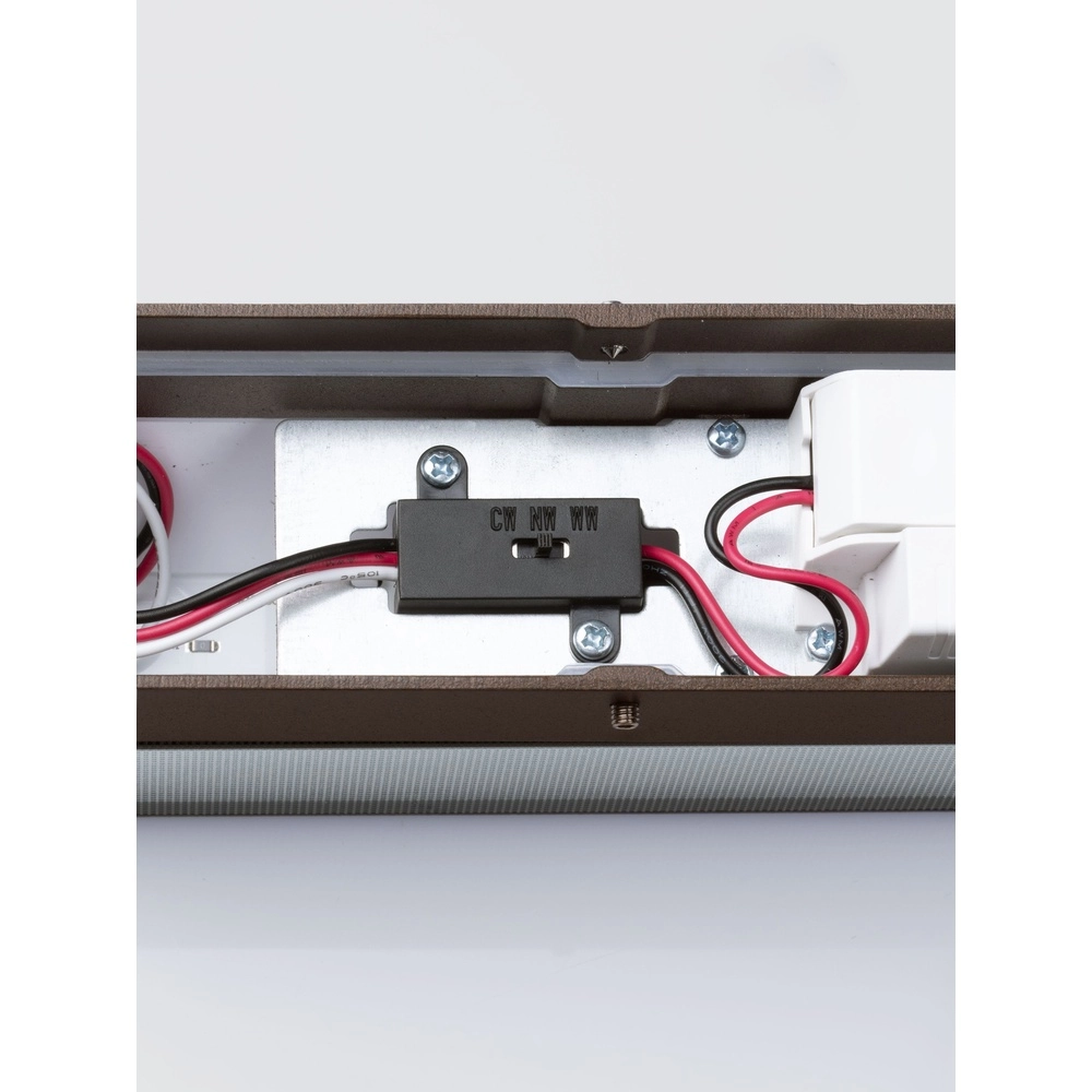 Strakke wandlamp Lane roestbruin 36cm - 28W Lyora 5212017496836
