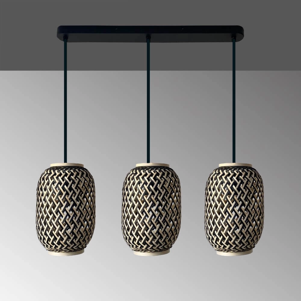 Rotan 3-lichts hanglamp Hummel Fischer & Honsel 4003694607063