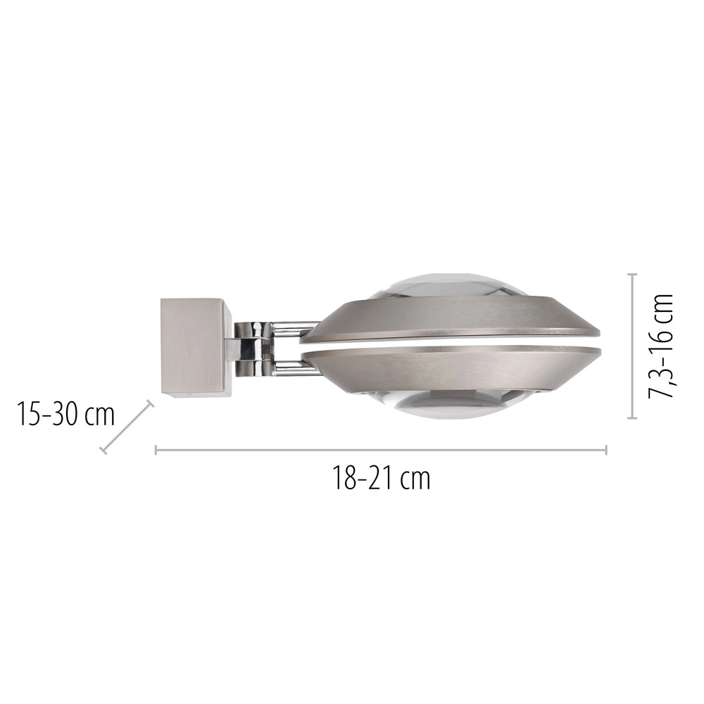 2L led wandlamp Pure Oculis Diamond grey Paul Neuhaus 4012248397022