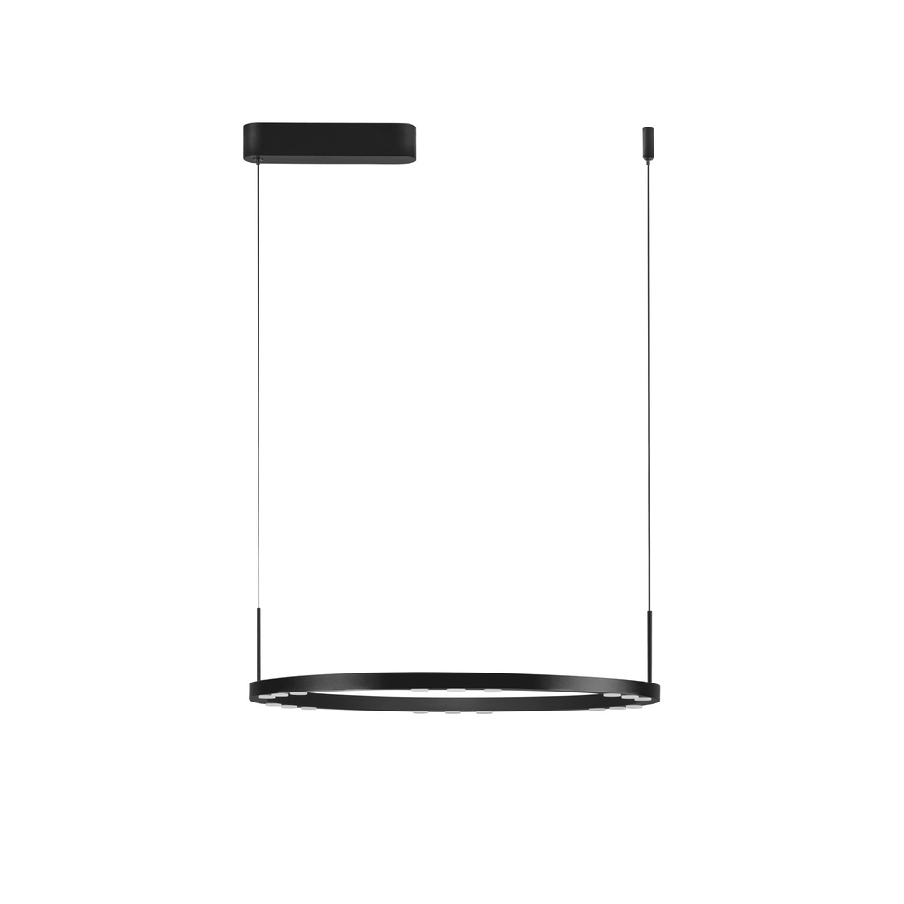 Strakke hanglamp Lunette zwart Ø 660cm Lyora 5212017465191