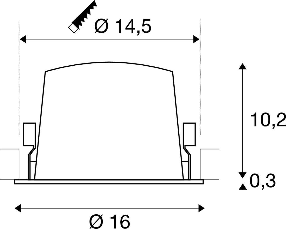 Inbouwspot Numinos XL zwart 2700K - 55gr SLV 4024163308304