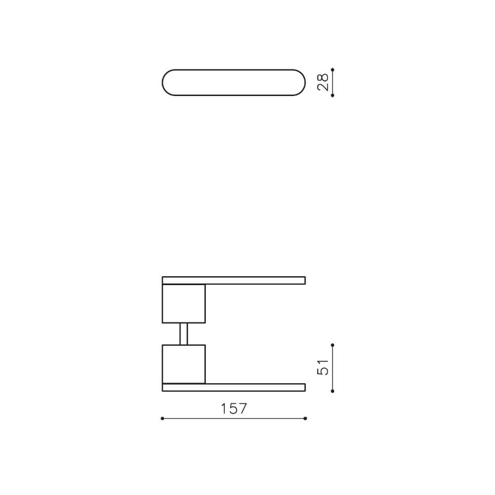 Design deurklink Radial mat koper Olivari 8714186478189