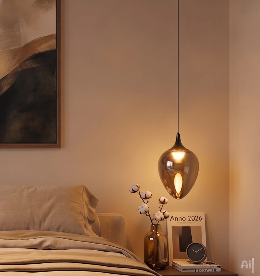 Hanglamp Nali 1-lichts smoke glas