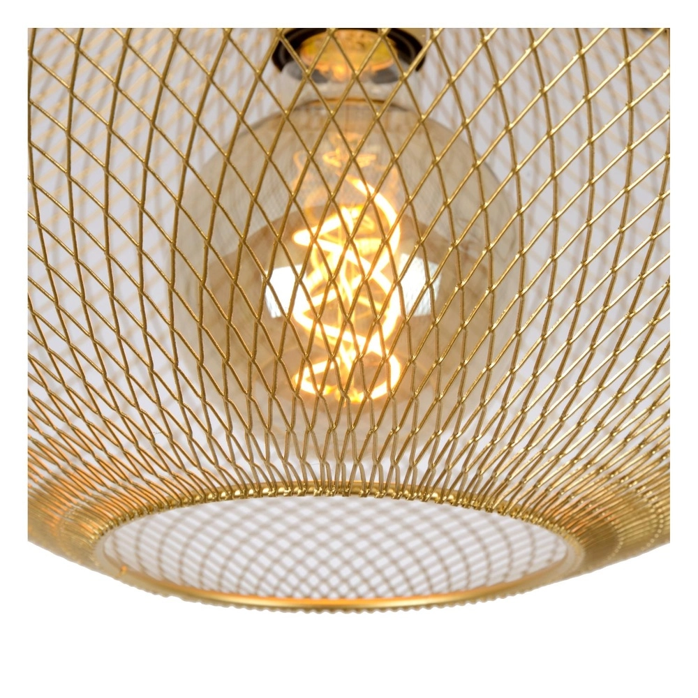 Gaas plafondlamp Mesh goud Lucide 5411212211361