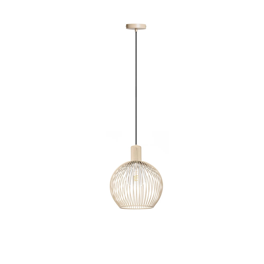 Zandkleurige hanglamp Wire Sand Ø 30cm