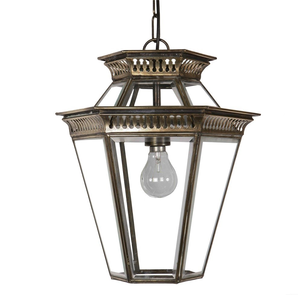 Antieke hanglamp Bevelled antiek koper (ANT) Limehouse