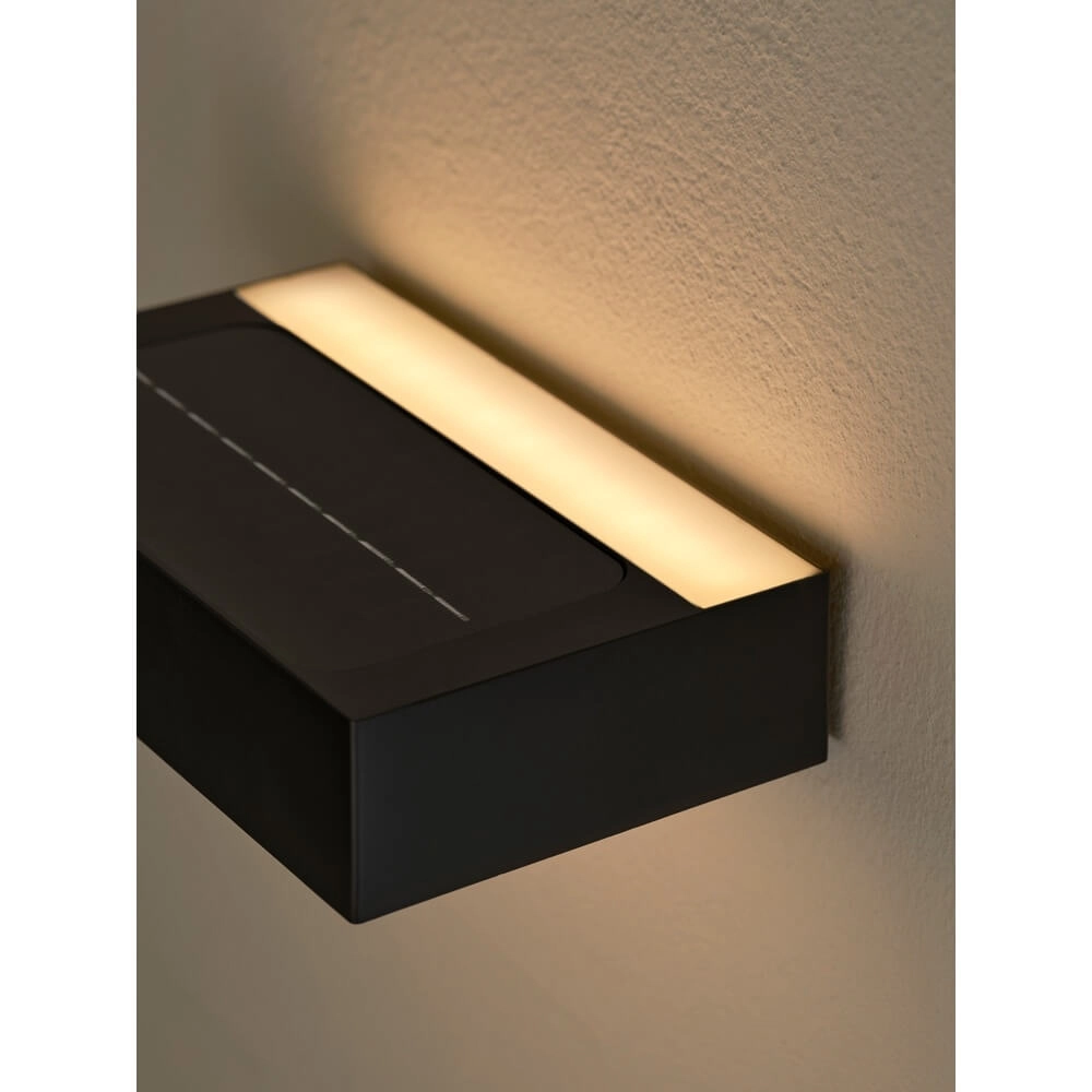 Solar wandlamp Monay zwart rechthoek Nordlux 5704924023538