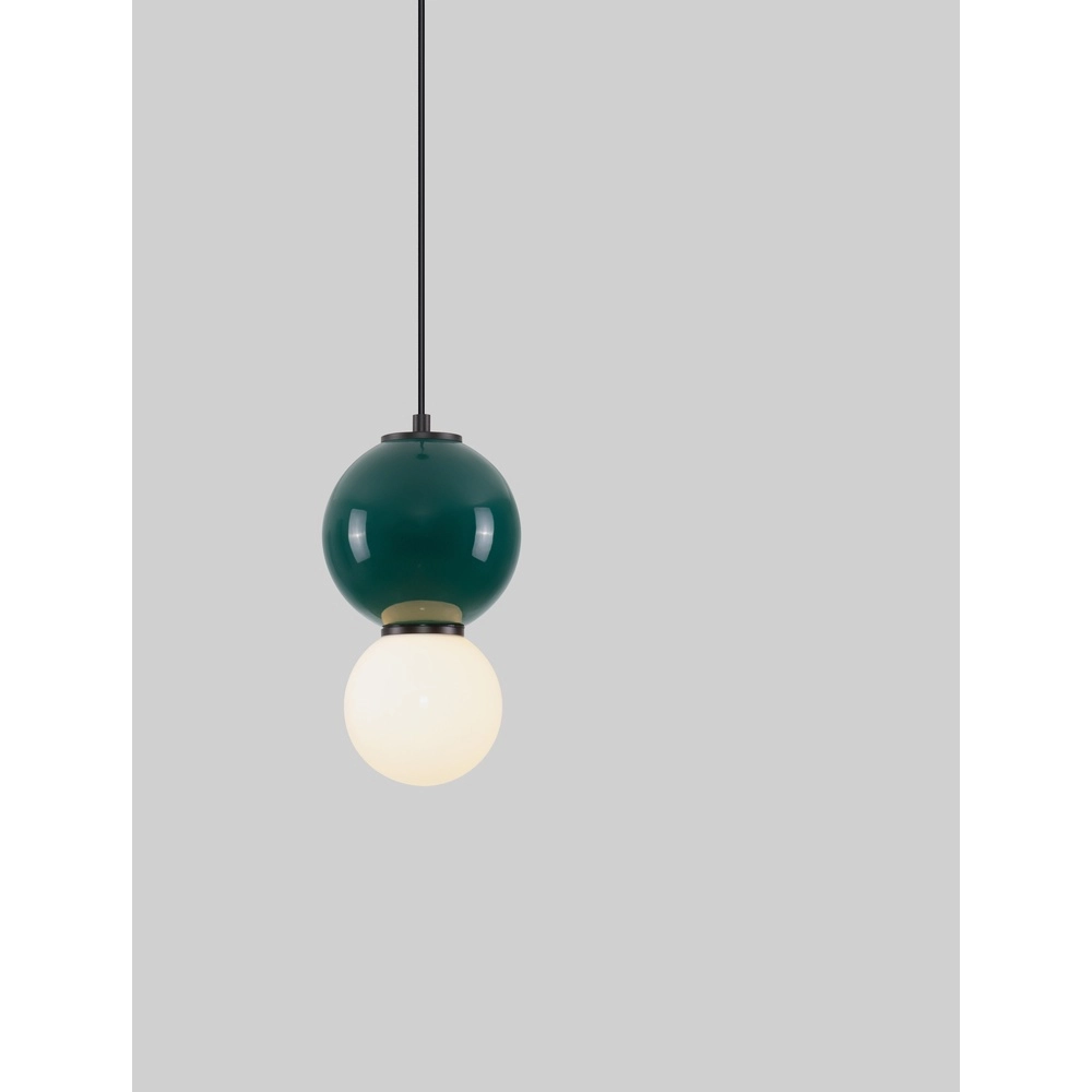 Hanglamp Noesis Ø 15cm groen met wit Lyora 5212017483720